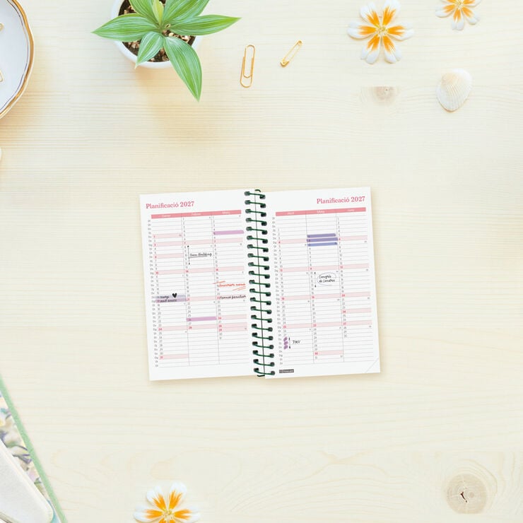 Agenda Finocam Design Collection Semana Vista Horizontal 2027 Catal&aacute;n Lema