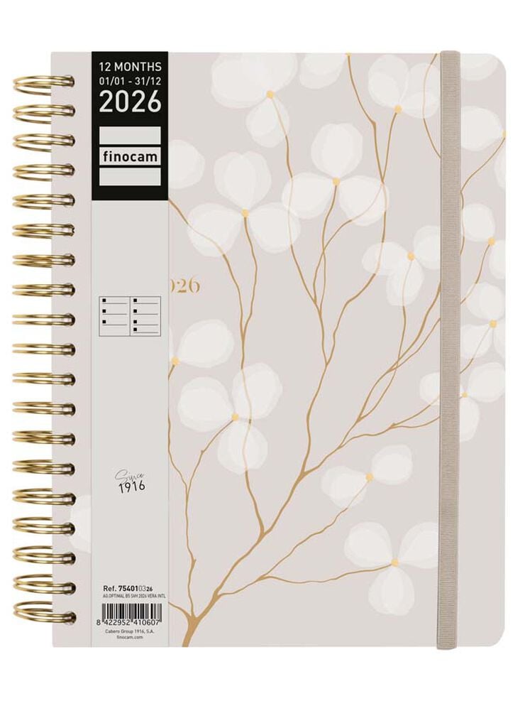 Agenda Finocam Optimal B5 sem/vista horizontal mult 2026 Vera