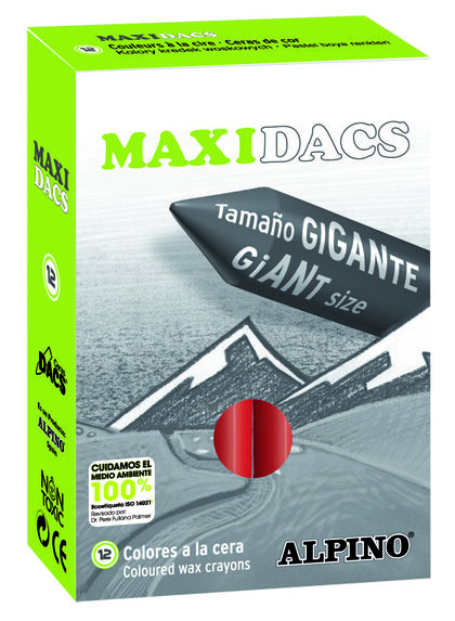 Cera mixta Maxidacs Amarillo 15 unidades