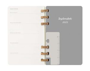 Agenda escolar espiral moleske tapa blanda sem/vista L 2025-26 negro