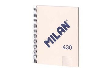 Notebook 1 A4 80f 95g quadrícula 5X5 Milan 1918 beix