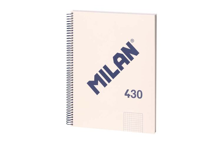 Notebook 1 A4 80f 95g quadrícula 5X5 Milan 1918 beix