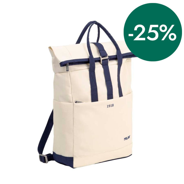 Motxilla urban enrotllable Milan 1918 beige