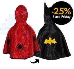 Capa Reversible Batman/Spiderman 2-3 Años