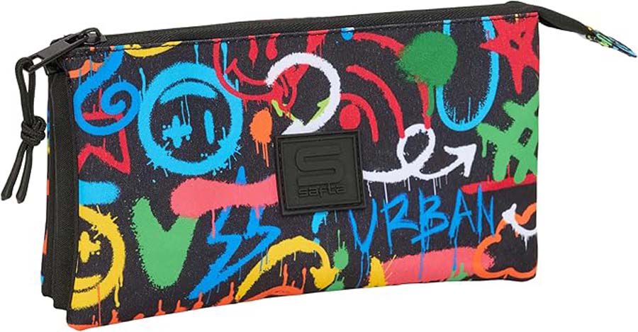 Estuche Triple Safta Graffiti Colors
