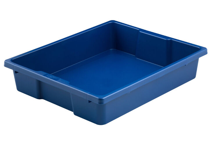 Cubeta plana para mueble azul