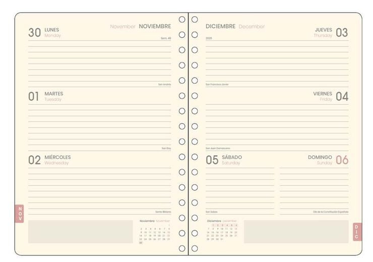 Agenda Escolar Dohe Espiral A5 sem/vista castellano 2026-2027 Noir Premium
