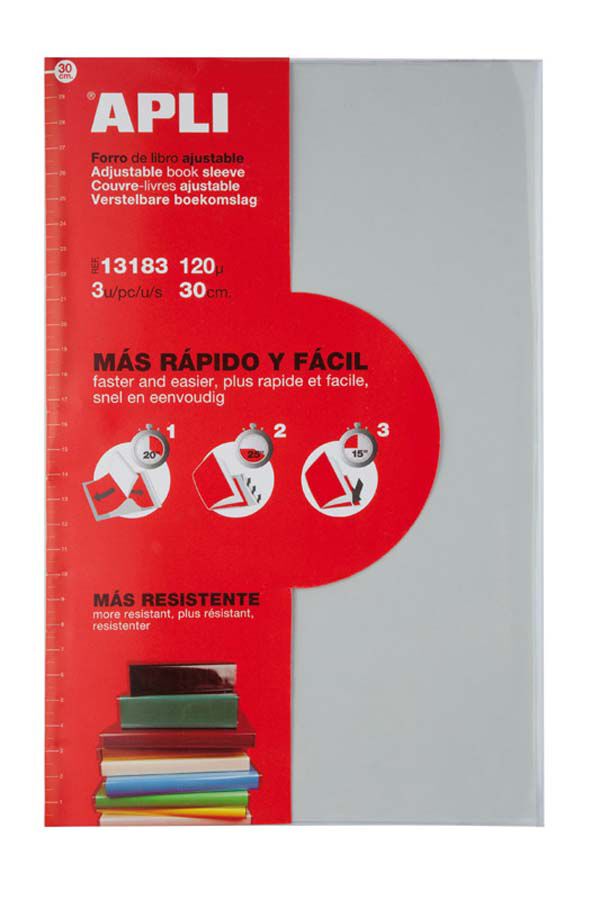 Bolsa forro libros ajustable Apli 290mm 3u