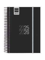 Agenda Finocam escolar espiral E8 día/pág cat 2025-26 negro