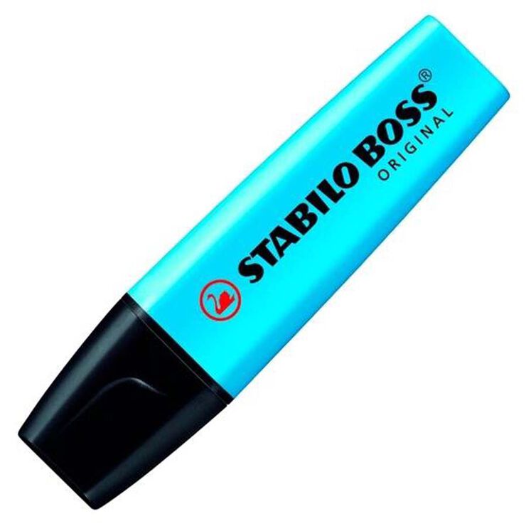 Marcador fluorescente Stabilo azul 10u