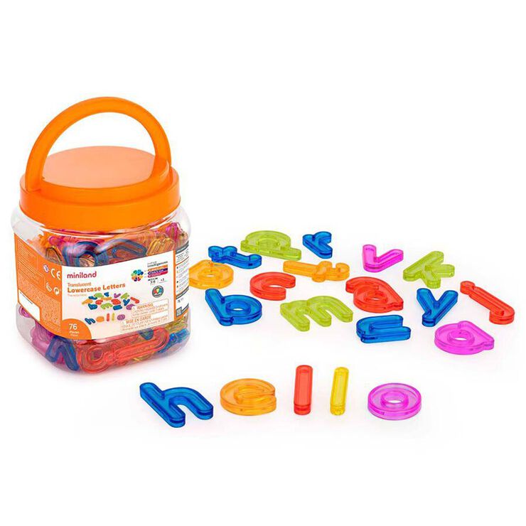 Lletres min&uacute;scules transl&uacute;cides 76 peces