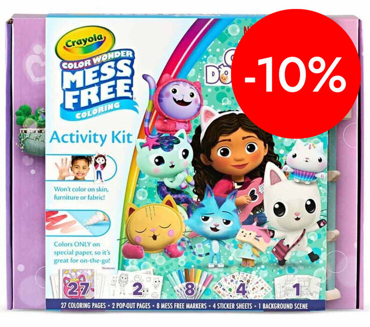 Mess Free Pinta sense taques Gabby's Dollhouse