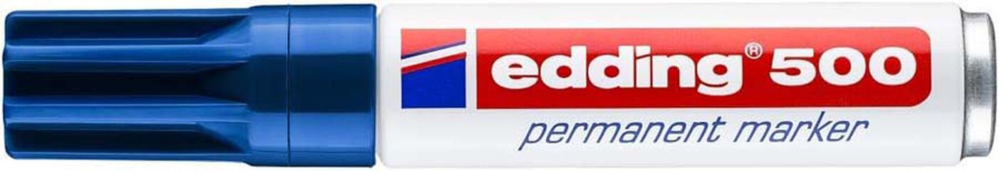 Rotuladores permanentes Edding 500 azul 10u