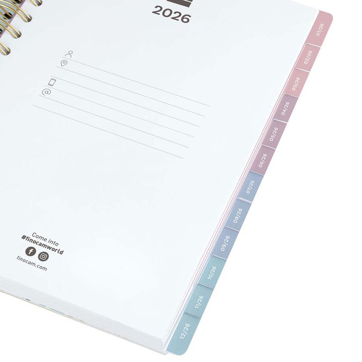 Agenda Finocam Optimal B5 sem/vista horizontal mult 2026 Emma