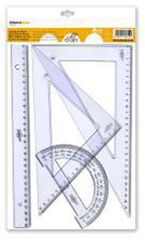 Joc regles Abacus regle 30 cm,escaire i cartabó 25 cm