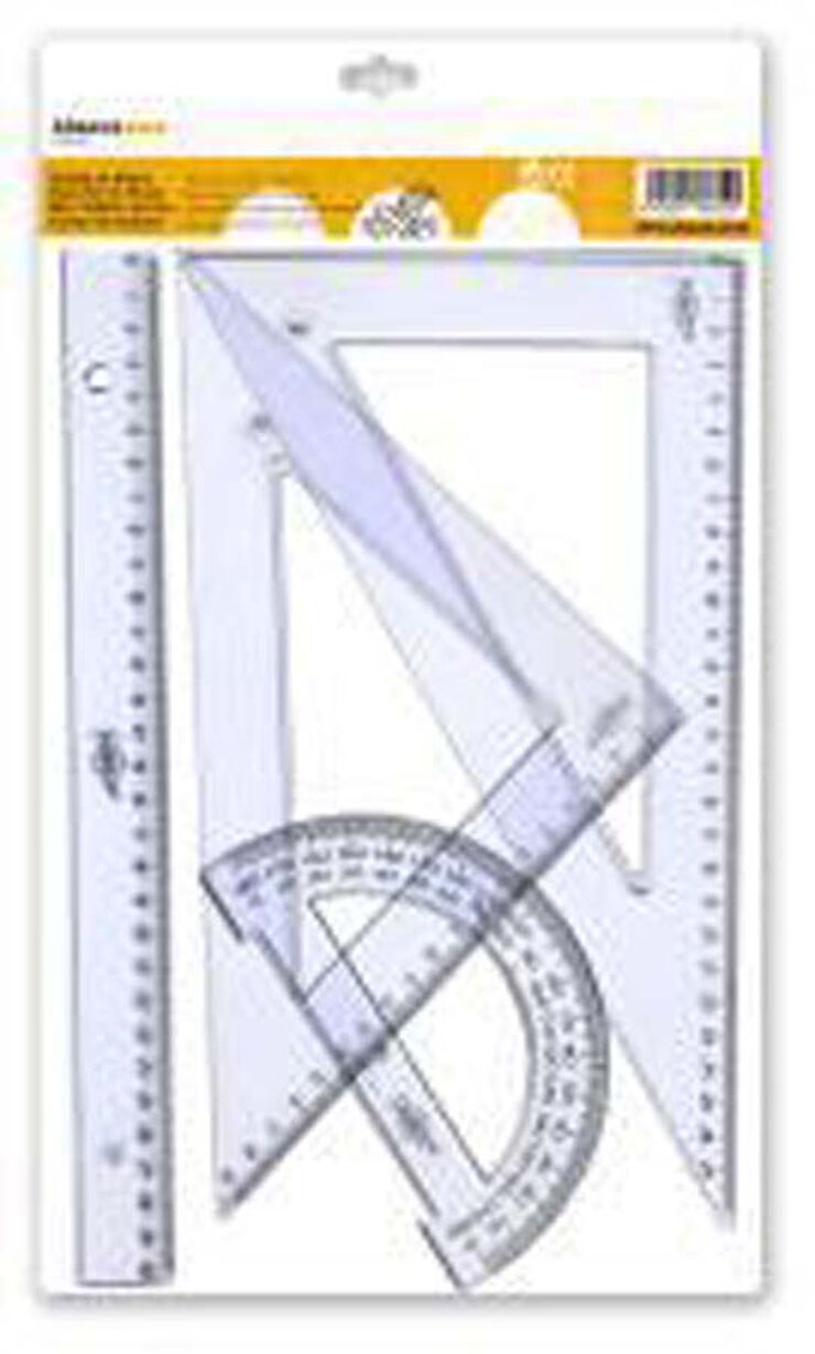 Set regle, escaire i cartabó Abacus