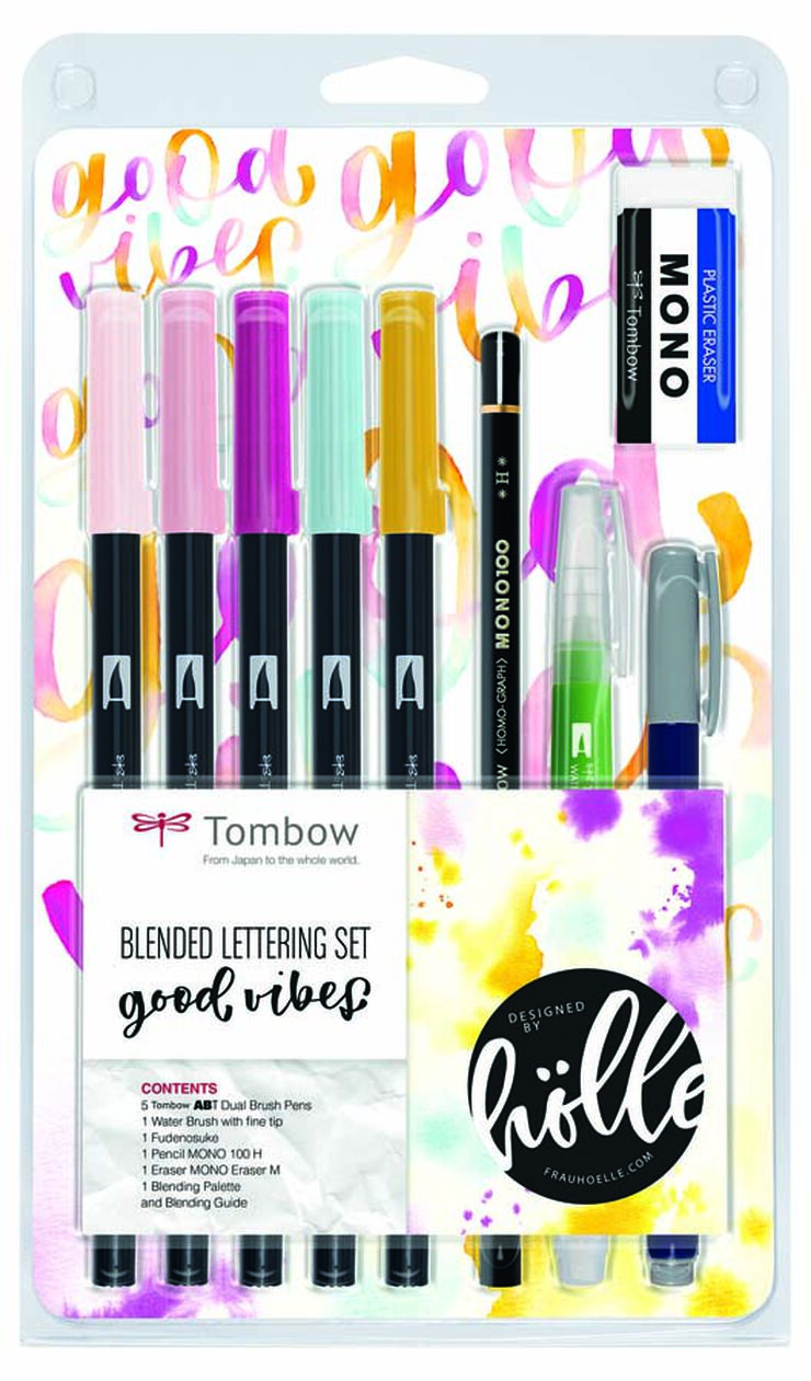 Set lettering tombow advanced 10 piezas : : Oficina y papelería