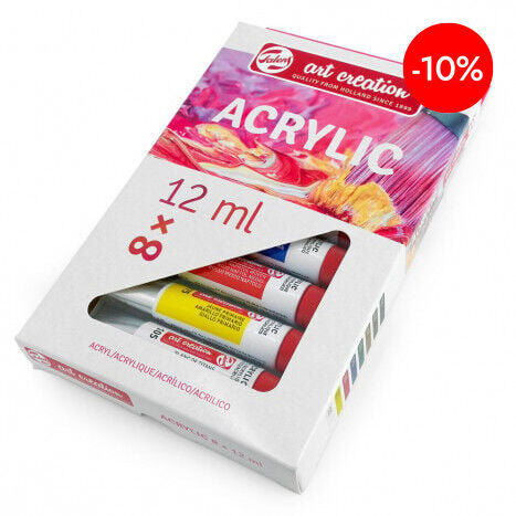 Set Acr&iacute;lico Talens Art Creation 8 colores 12ml