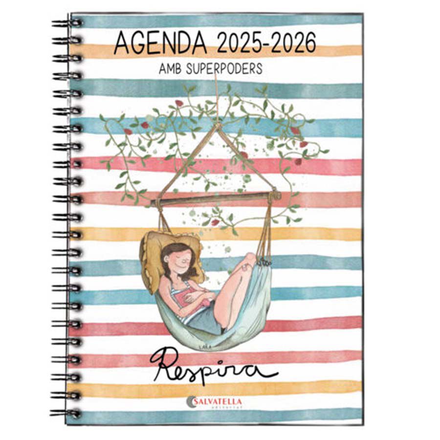 Agenda escolar Salvatella 2025-26 A5 sem/vista amb Superpoders
