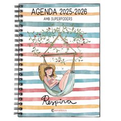 Agenda escolar Salvatella 2025-26 A5 sem/vista amb Superpoders
