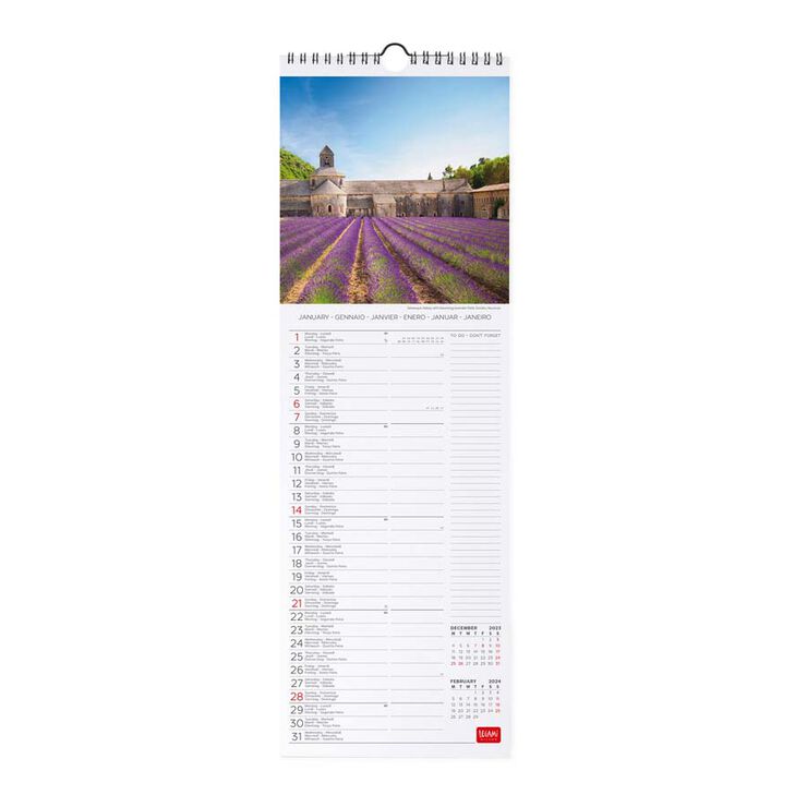 Calendario pared Legami 16X49 2024 Provence