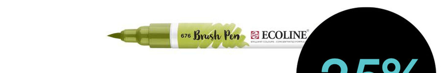 Retolador Ecoline Brush Pen verd herba 676