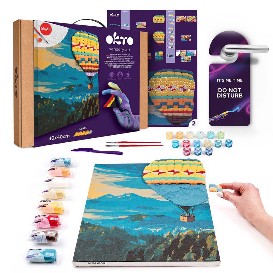 Okto Pintura sensorial 3D + N&uacute;meros Globos