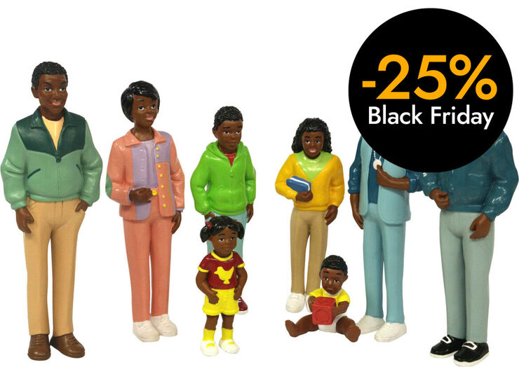Figuras Amigos del mundo Familia africana