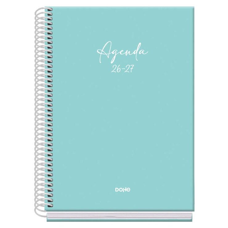 Agenda Escolar Dohe Espiral A5 sem/vista castellano 2026-2027 Serenity verde