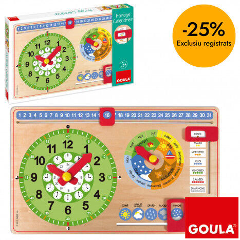 Reloj calendario franc&eacute;s