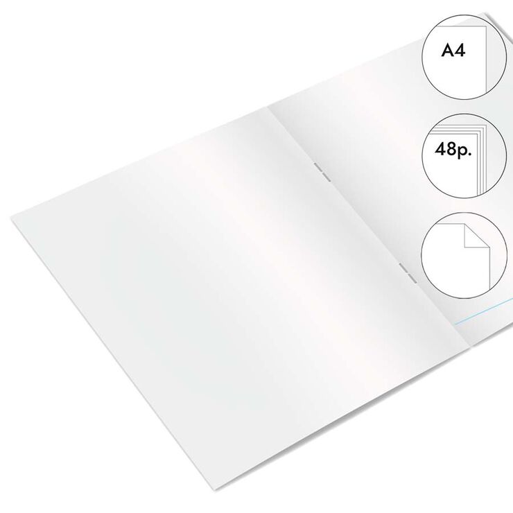 Llibreta grapada Abacus A4 48 fulls llis lila