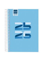 Agenda Finocam escolar Cool 1/8 día/pág cat 2025-26 azul