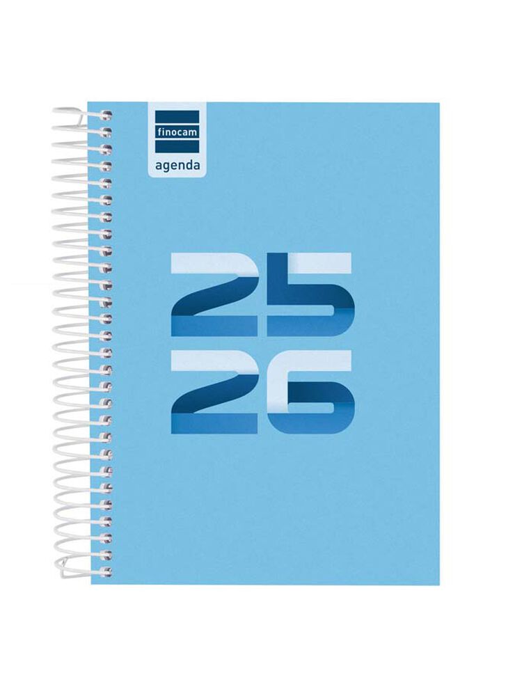 Agenda Finocam escolar Cool 1/8 día/pág cat 2025-26 azul