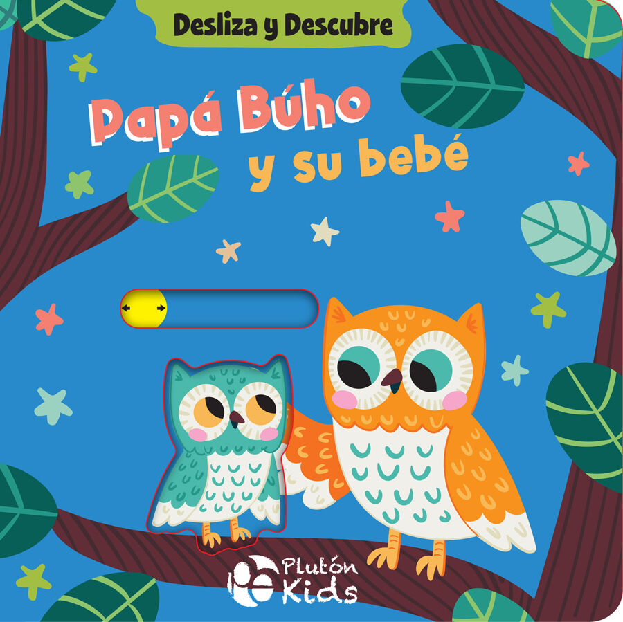 Desliza y descubre: Pap&aacute; B&uacute;ho y su beb&eacute;
