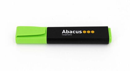 Marcador fluorescent verd Abacus, 10 unitats