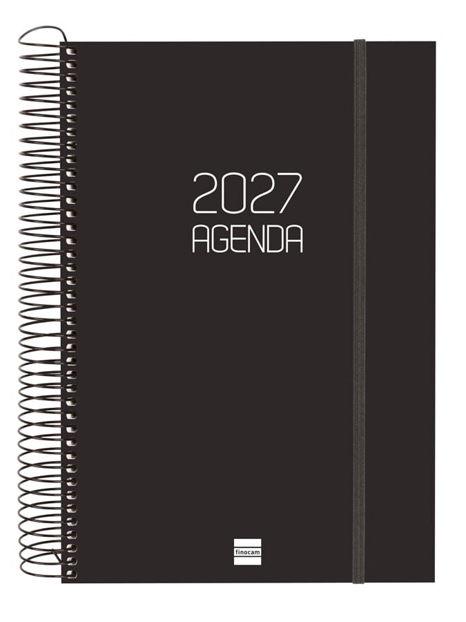 Agenda Finocam Opaque Dia P&agrave;gina 2027 Castell&agrave; Negre