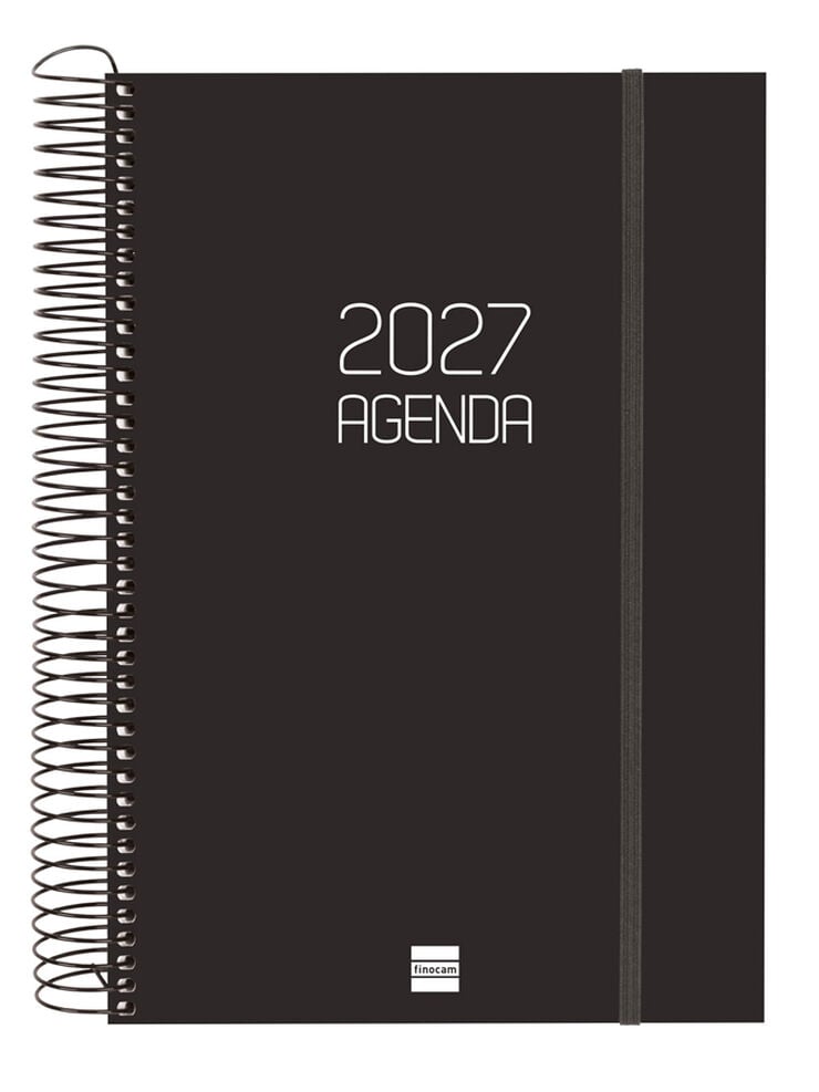 Agenda Finocam Opaque Dia P&agrave;gina 2027 Castell&agrave; Negre