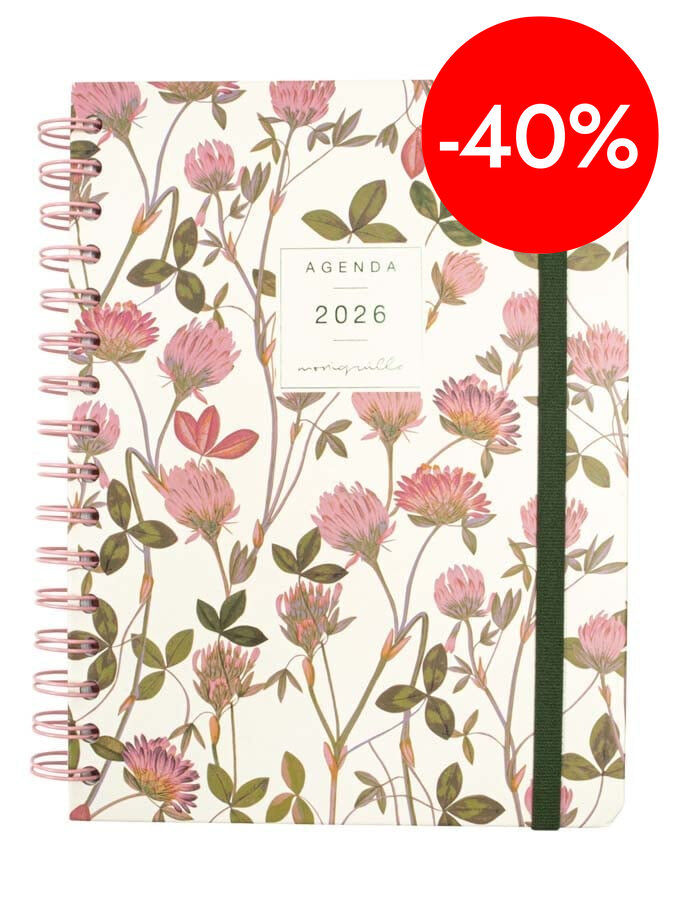 Agenda Finocam Moniquilla E10 sem/vista horizontal cat 2026 Amapola