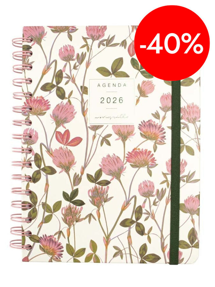 Agenda Finocam Moniquilla E10 sem/vista horizontal cat 2026 Amapola