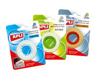 Cinta adhesiva Apli Transparente 19mmx33m Cinta adhesiva Apli Transparente 19mmx33m