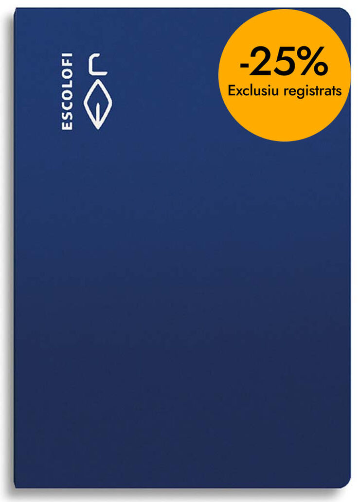 Libreta grapada Escolofi A4 50 hojas montessori 3,5mm margen azul