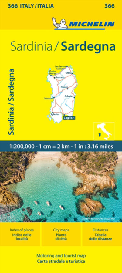 Sardinia - Michelin local map 366