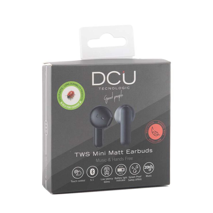 Auriculars Botó Bluetooth 5.1 DCU Negre