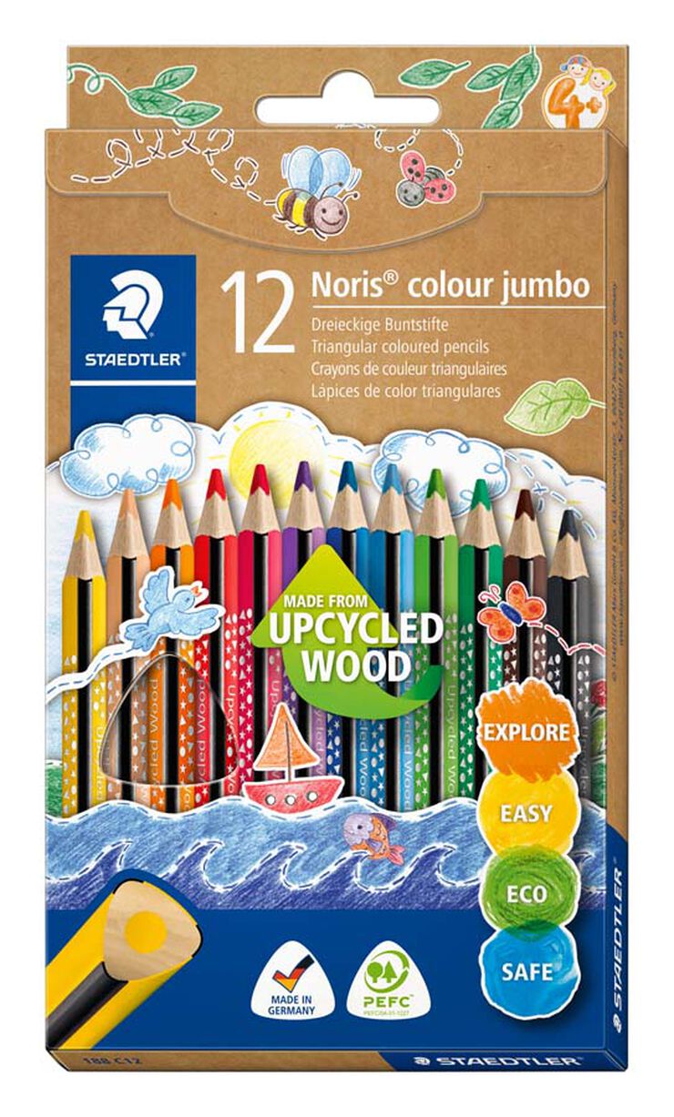 Lápices de colores Staedtler Noris Jumbo 12 colores