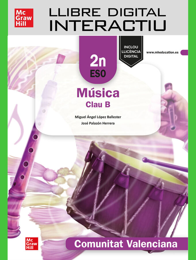M&uacute;sica Clau B. Llibre de treball. 2n ESO. Comunitat Valenciana