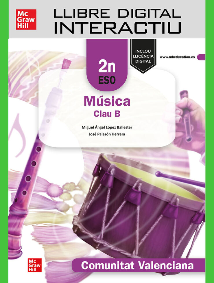 M&uacute;sica Clau B. Llibre de treball. 2n ESO. Comunitat Valenciana