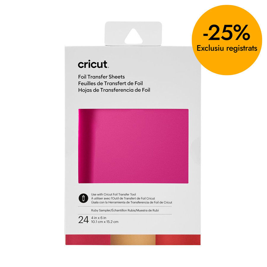 Foil 15x30cm ruby 24 hojas