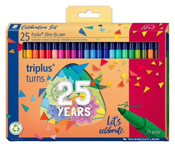 Retoladors Triplus Color 20+5 colors