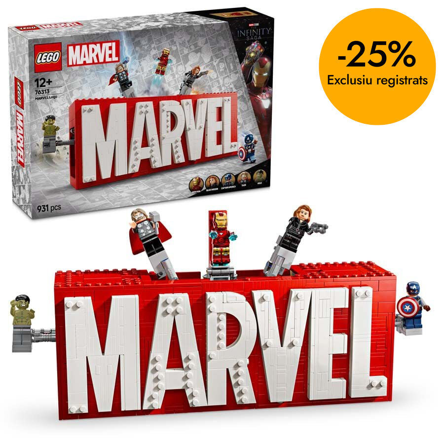 LEGO&reg; Super Heroes Logotipo MARVEL y Minifiguras 76313
