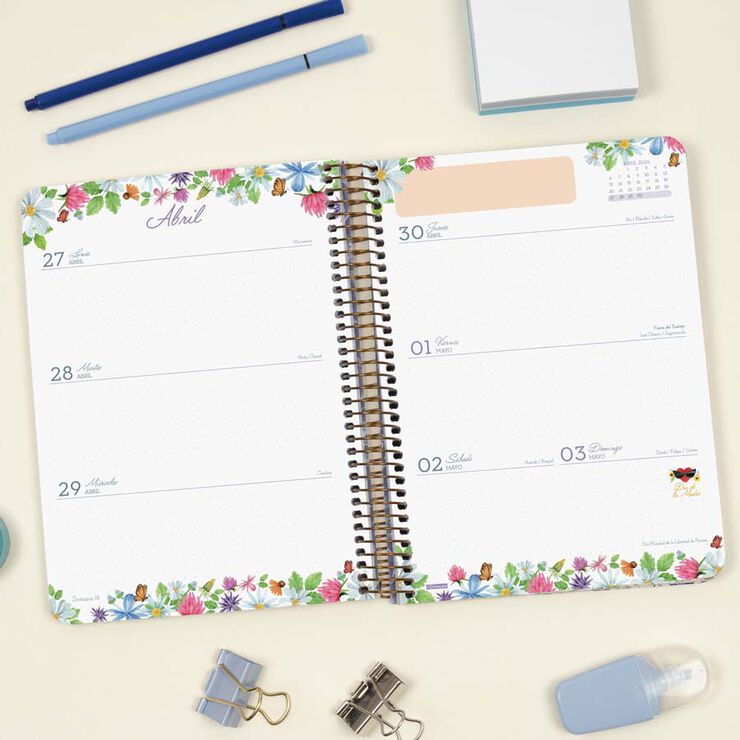Agenda Finocam 16 meses Cloe E10 sem/vista cas 2025-26 azul